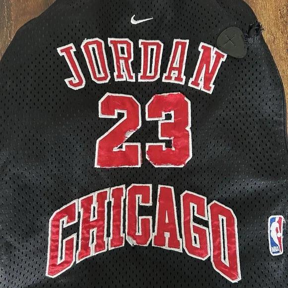 Nike Michael‎ Jordan Chicago Bulls #23 Drawstring Mesh Backpack Bag NBA - Picture 3 of 7